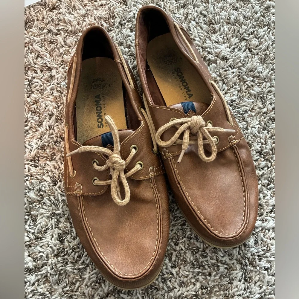 Sonoma Men’s Brown Suede Boat Shoes – Size 12